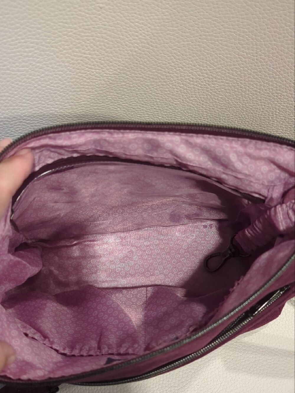 lug Quilted Crossbody Bag in Plum - Picture 7 of 11